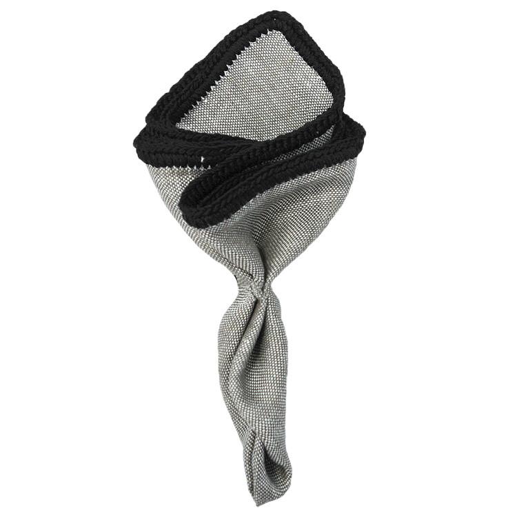 Gunmetal Grigio with Black Signature Borders - Sebastian Cruz Couture