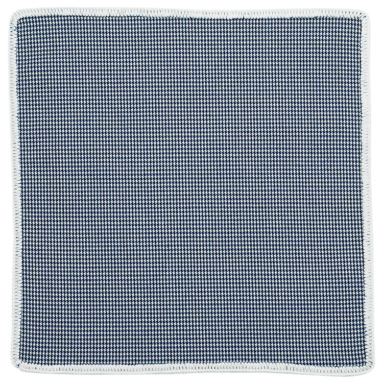 Houndstooth Mezzanotte with White Signature Border - Sebastian Cruz Couture