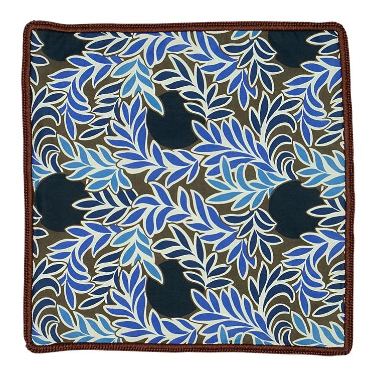 Palm Azzurri with Brown Signature Border