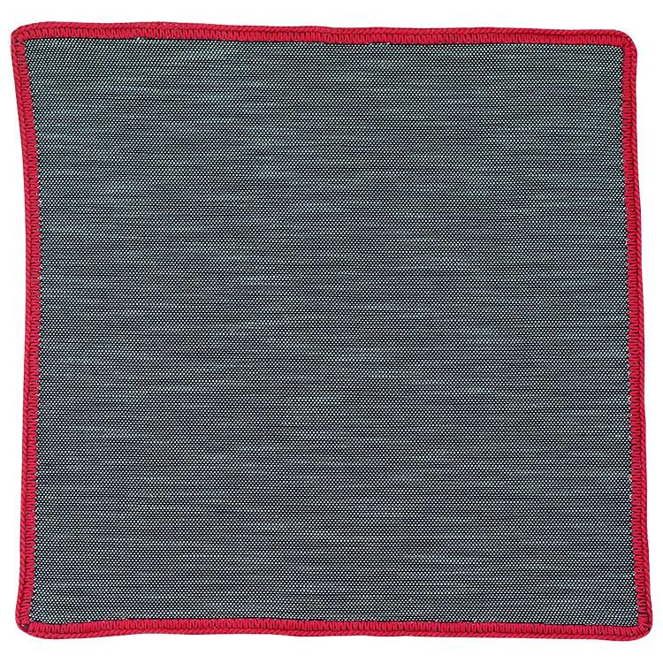 Denim Du Volte with Red Signature Border - Sebastian Cruz Couture