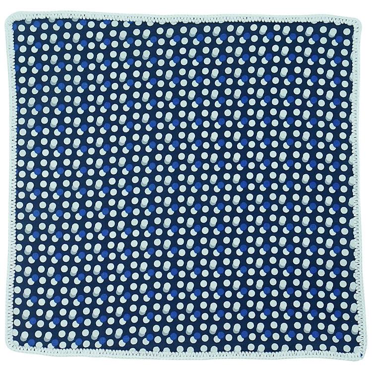 Blu Gocciolina with White Signature Border - Sebastian Cruz Couture