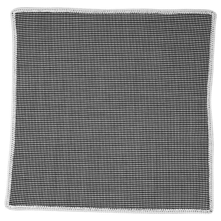 Houndstooth Cachemire with White Signature Border - Sebastian Cruz Couture