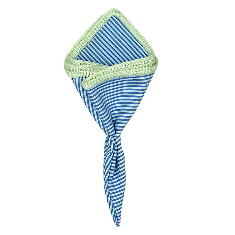 Blu Nautico with Off-White Signature Border - Sebastian Cruz Couture