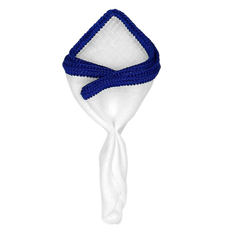 White Nieve with Royal Blue Signature Borders