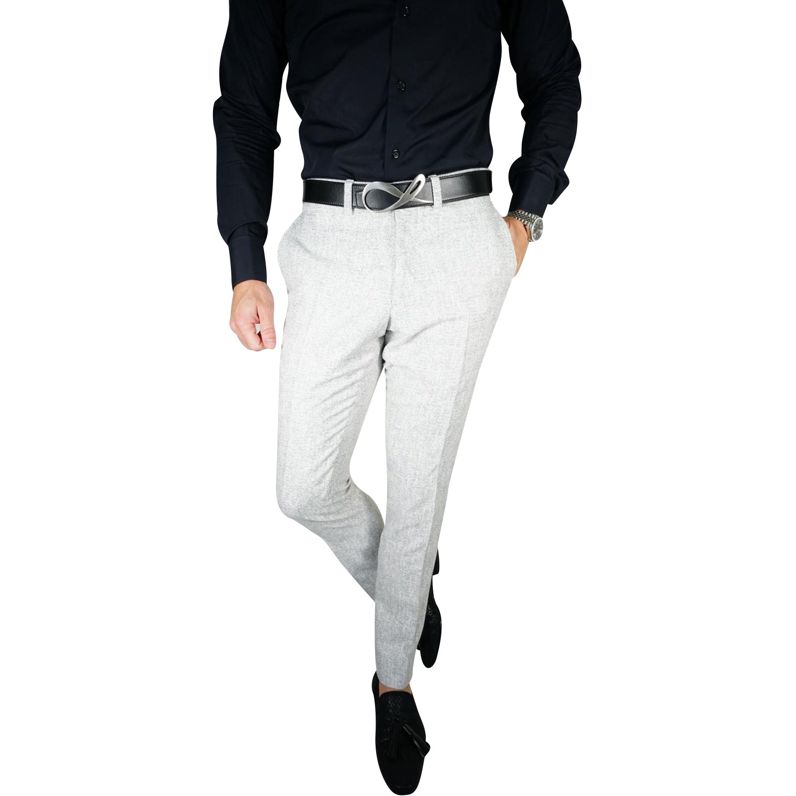 Cloud Gray Paglia Trousers @ The Vault