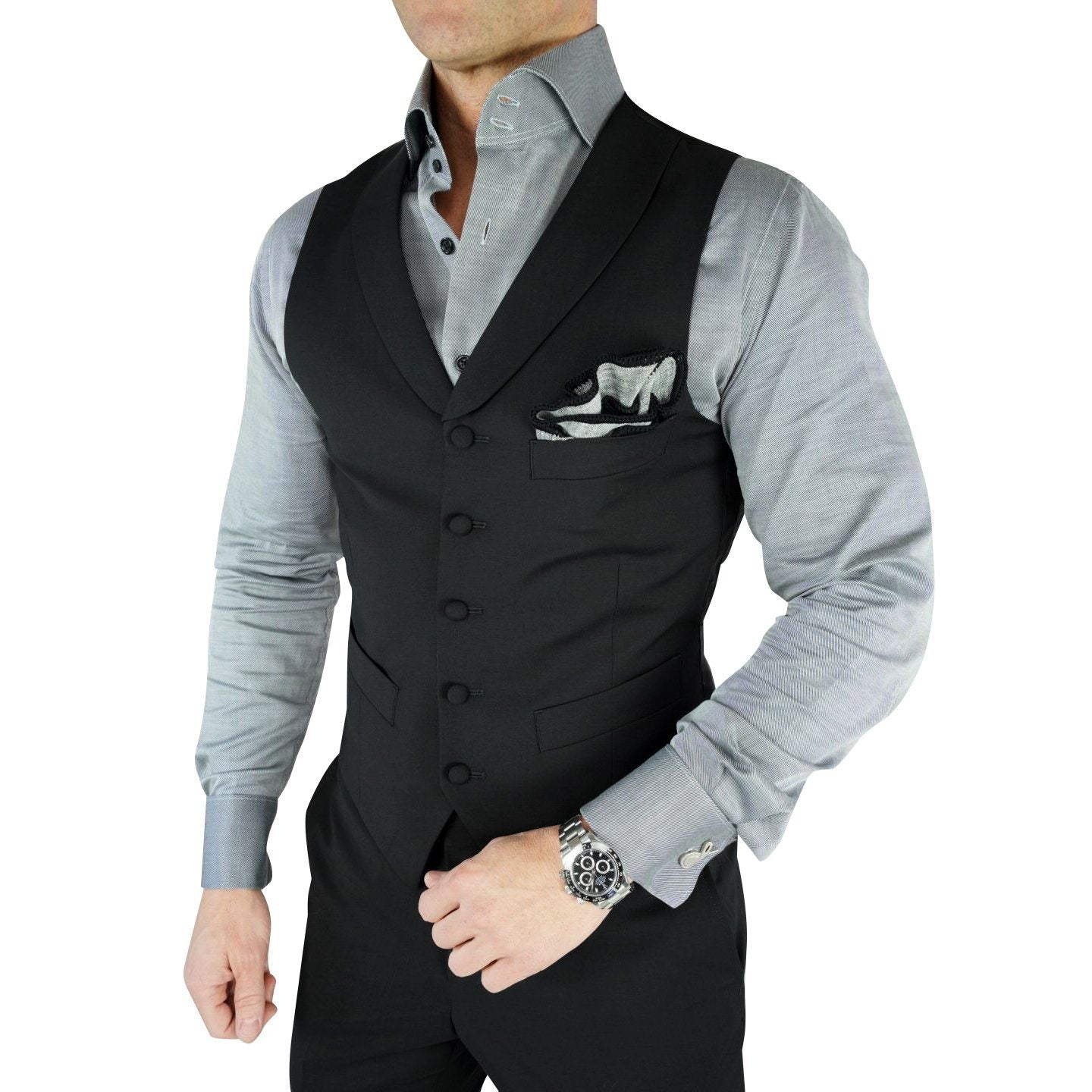 Black Ciottoli Waistcoat