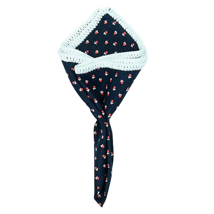 Navy Fragile with White Signature Border - Sebastian Cruz Couture