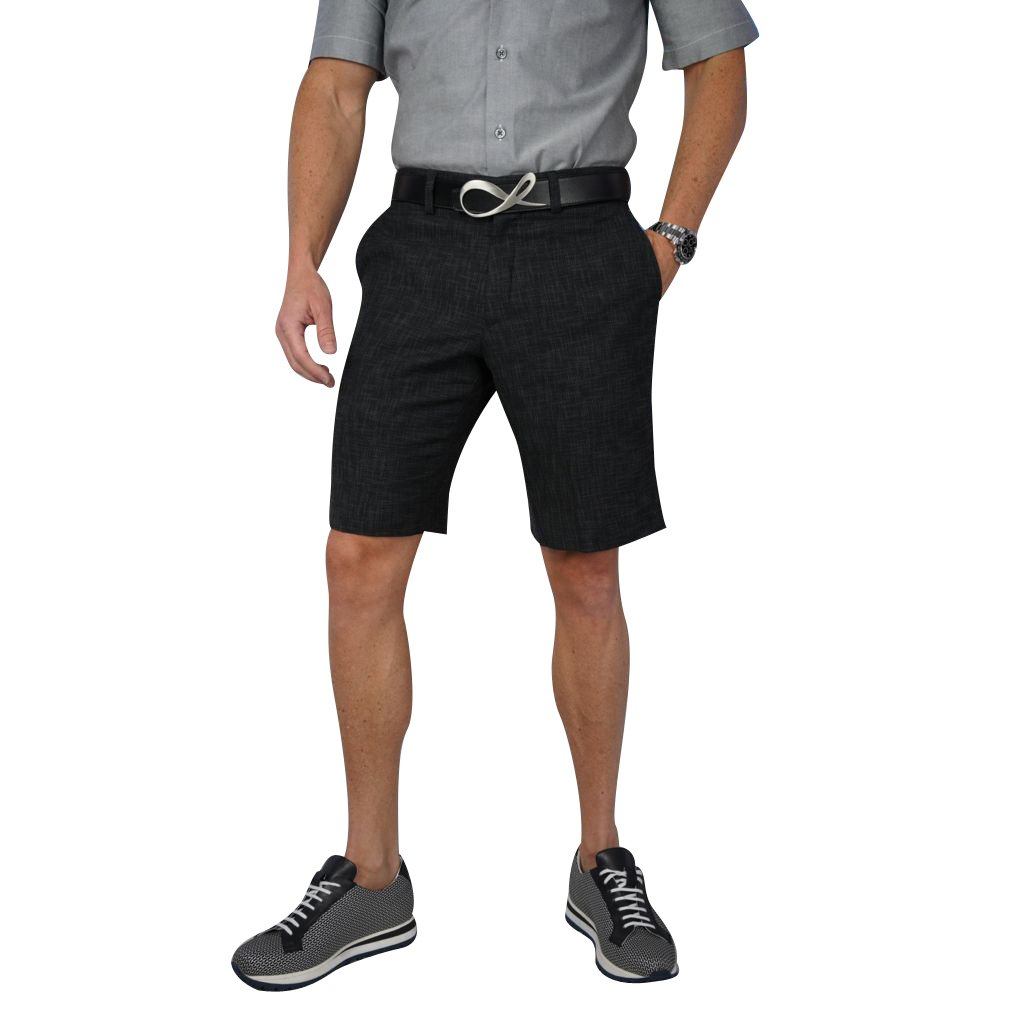 Onyx Lino Tweed Shorts