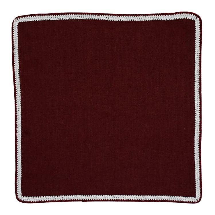Royal Cremisi with White and Burgundy Flake Signature Borders