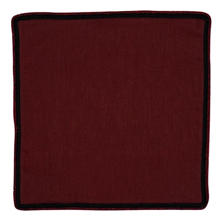 Royal Cremisi with Black and Burgundy Flake Signature Borders