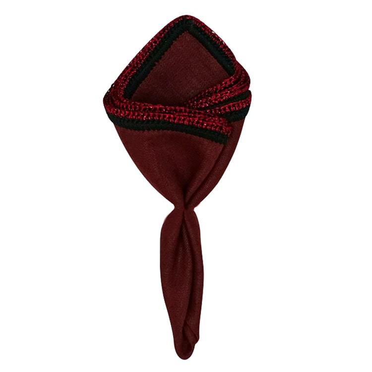 Royal Cremisi with Black and Burgundy Flake Signature Borders