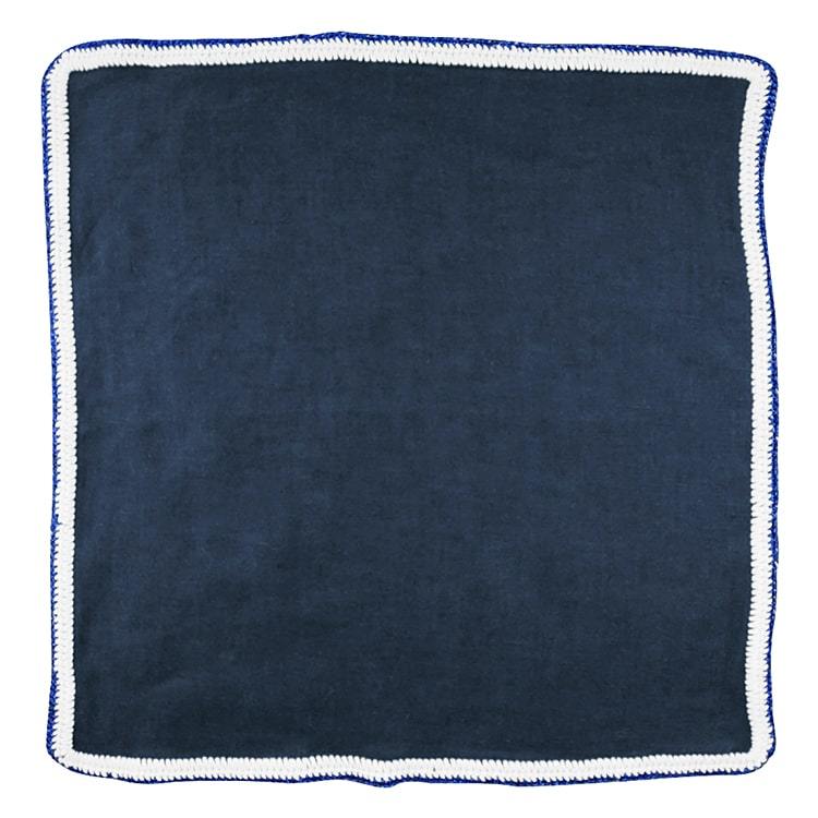 Navy Scuro with White and Blue Flake Signature Border