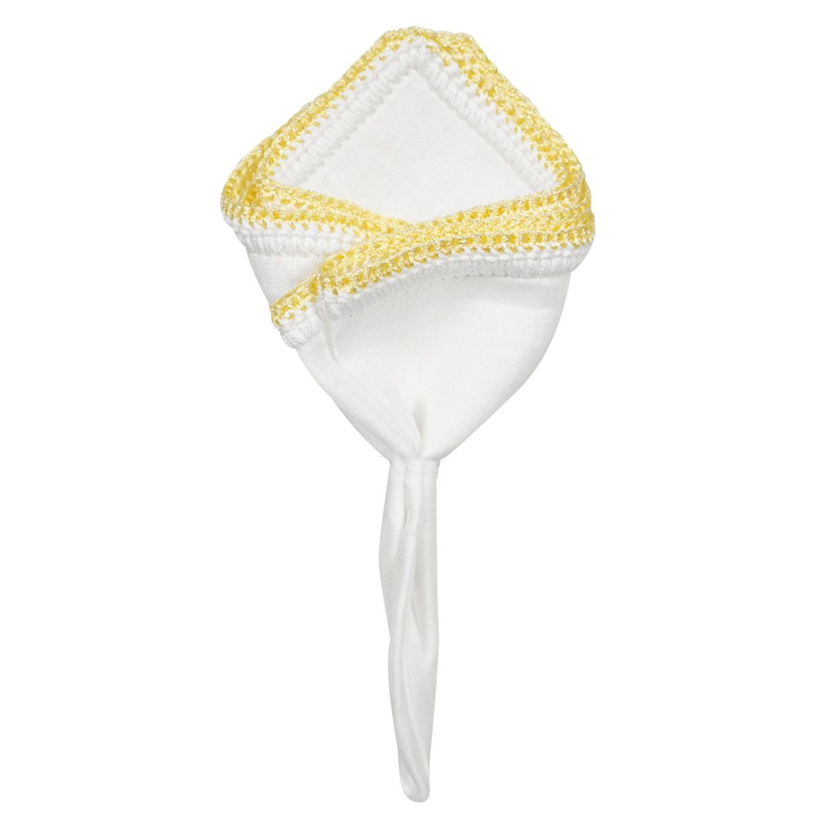 White Nieve with Canary Flake Signature Border