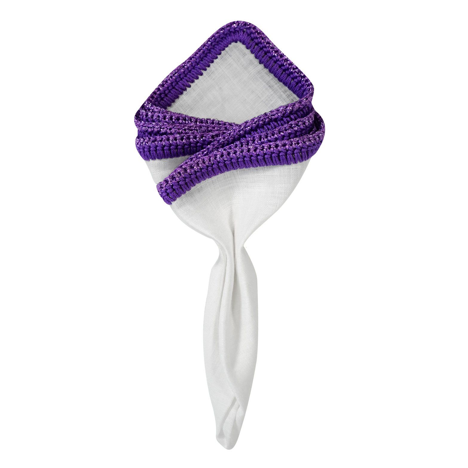 White Nieve with Purple Flake Signature Border