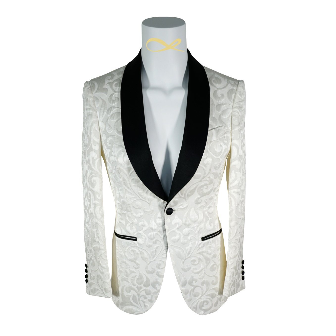 Vanilla & Black Paisley Dinner Jacket