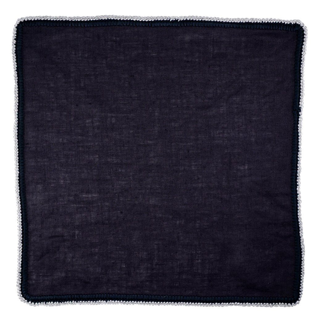 Navy Scuro with Navy and Silver Diamond Flake Signature Border