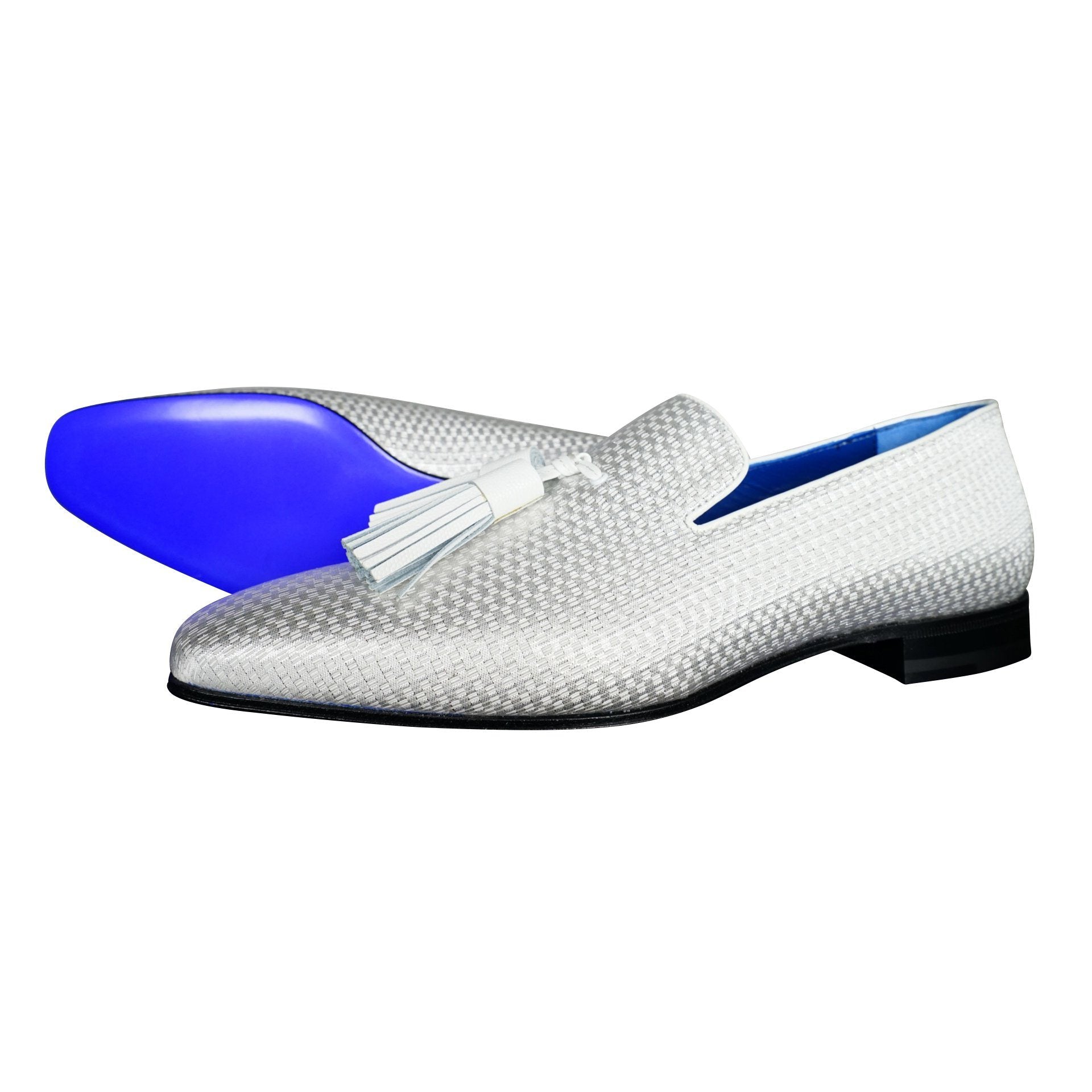 Silver Diamante Tassel Loafer