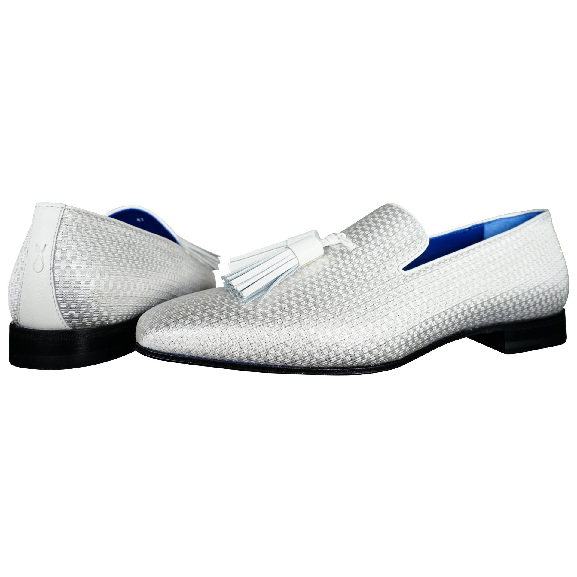 Silver Diamante Tassel Loafer