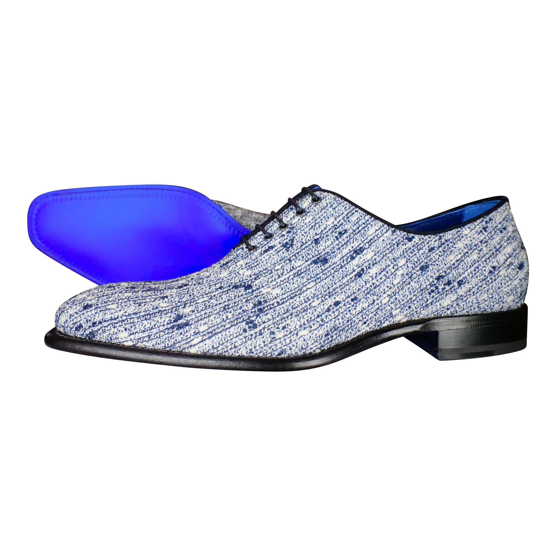 Cobalt Tweed Legare Lace Ups