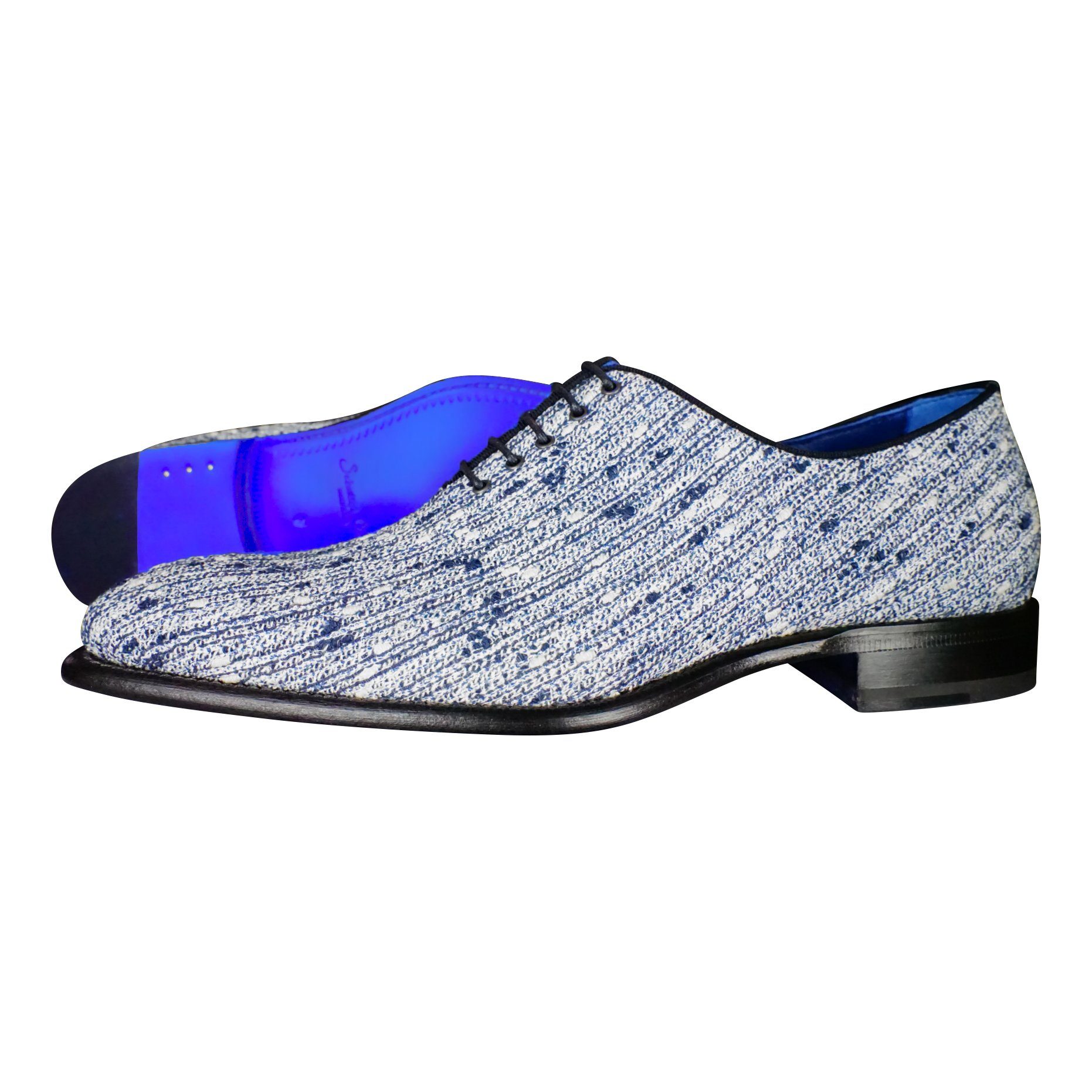 Cobalt Tweed Legare Lace Ups