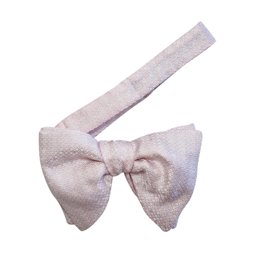 Pale Pink Brilla Jumbo Pre Tied Butterfly Bow Tie