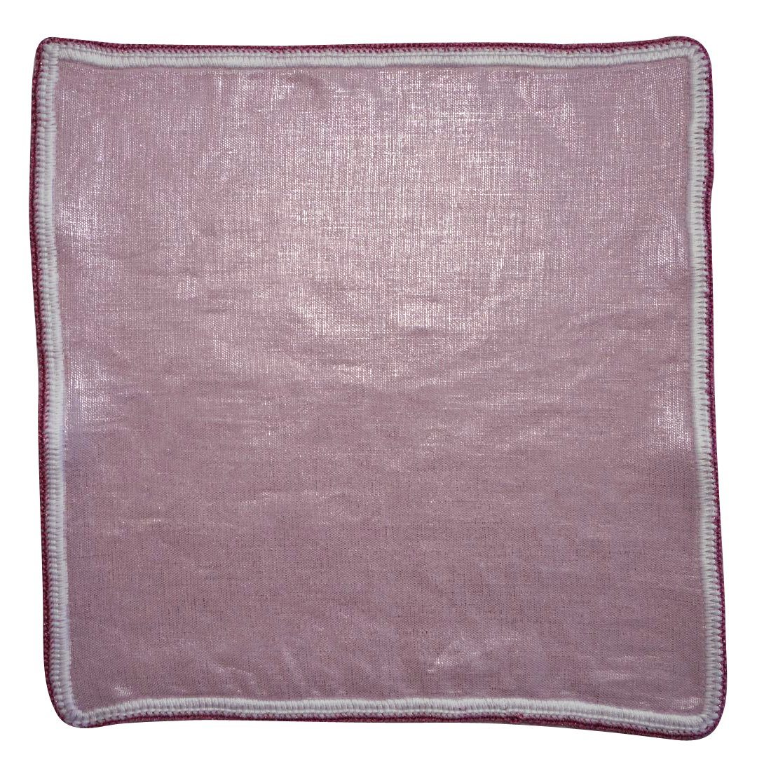 Pink Pearl with White and Pink Flake Border