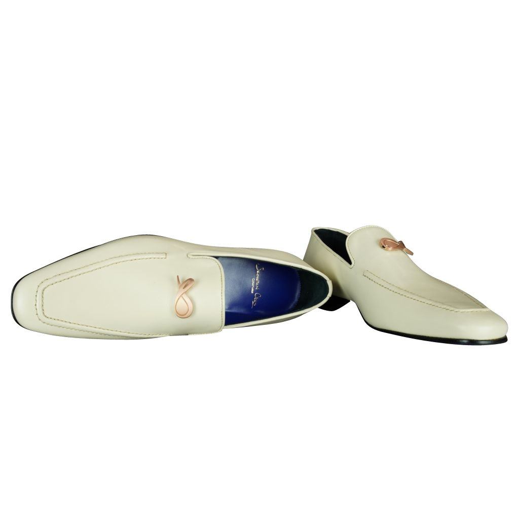 Classica Mascarpone With Rose Gold Hardware Leather Loafers @ The Vault
