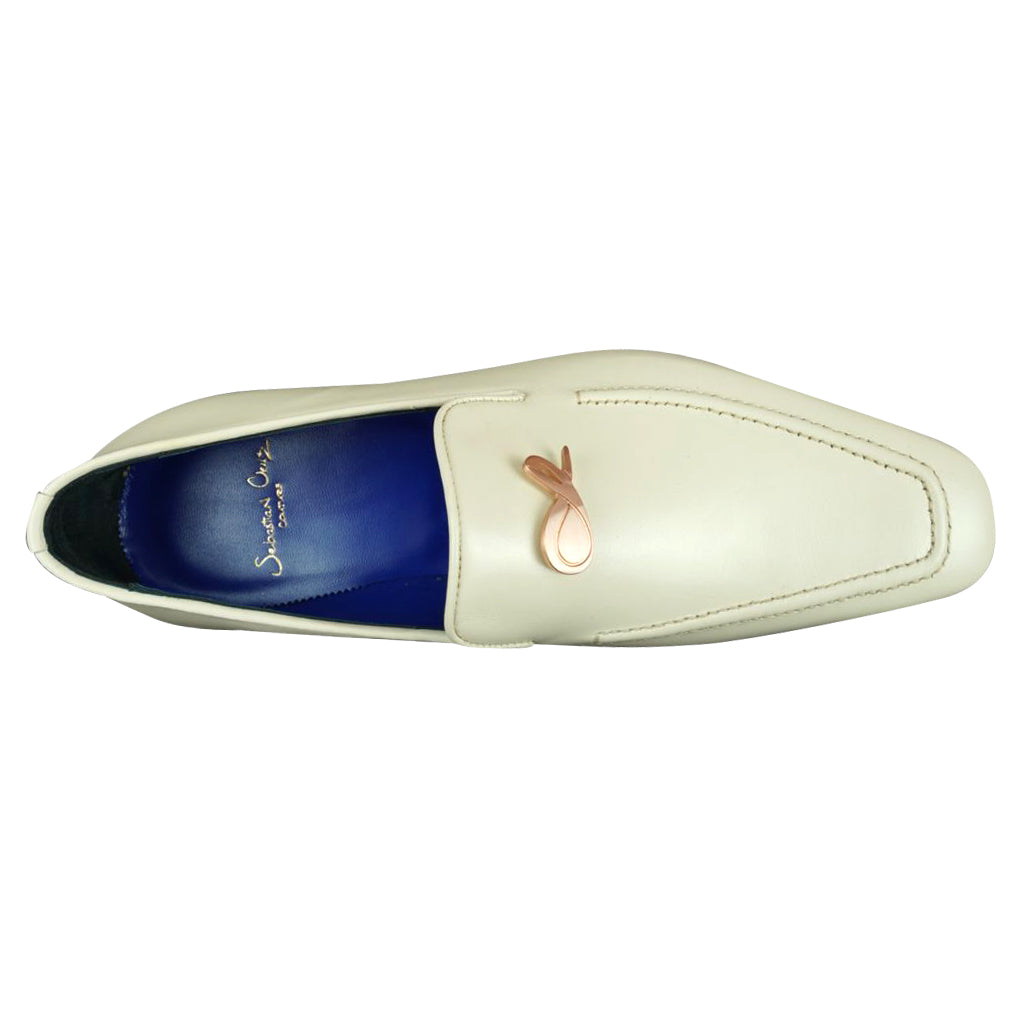 Classica Mascarpone With Rose Gold Hardware Leather Loafers @ The Vault