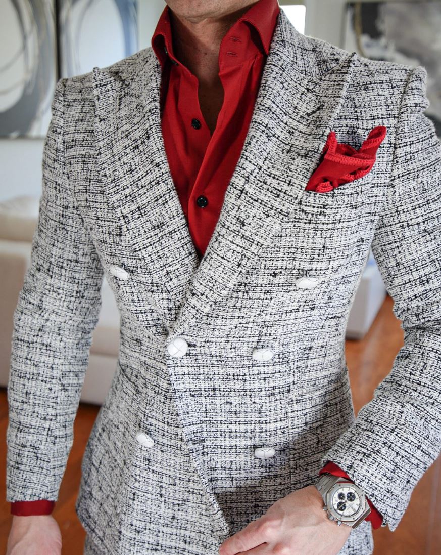 Aspen Inverno Tweed Double Breasted Jacket @ The Vault