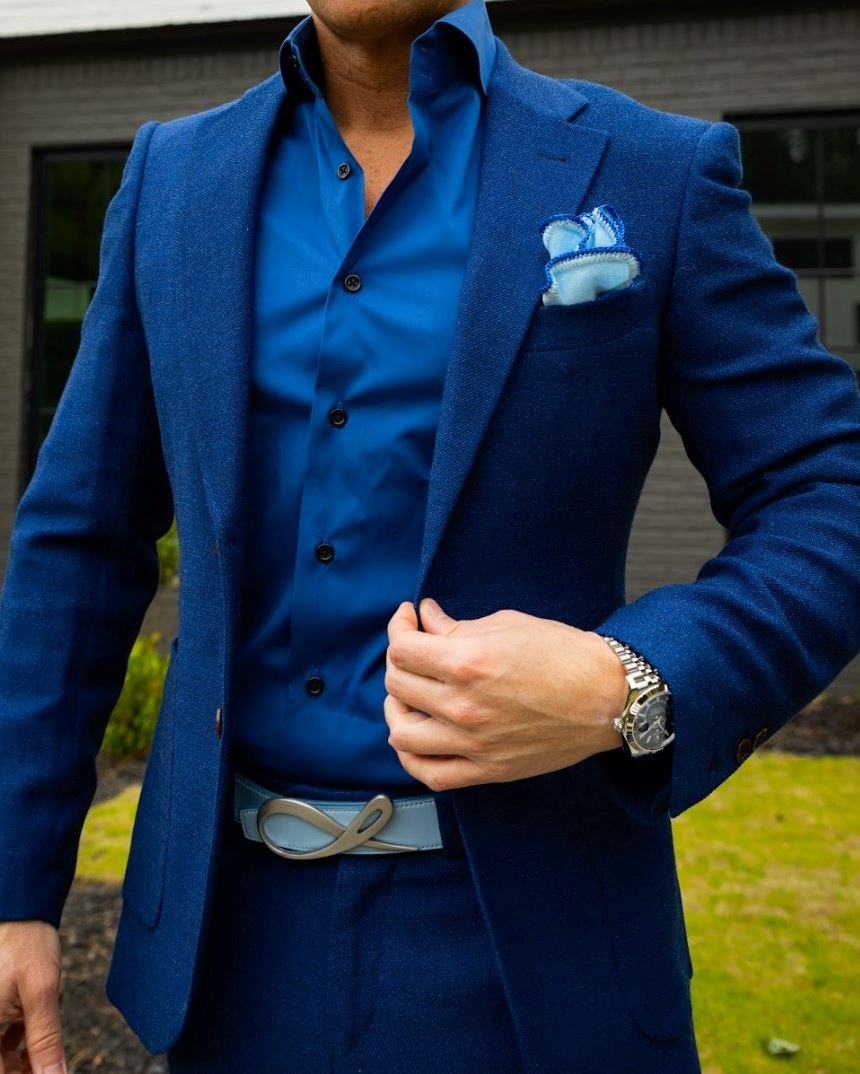 Lapis Blu Intreccio Jacket