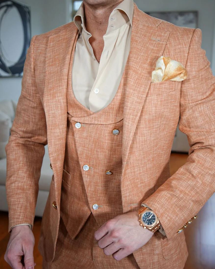 Copper Lino Tweed Sport Jacket