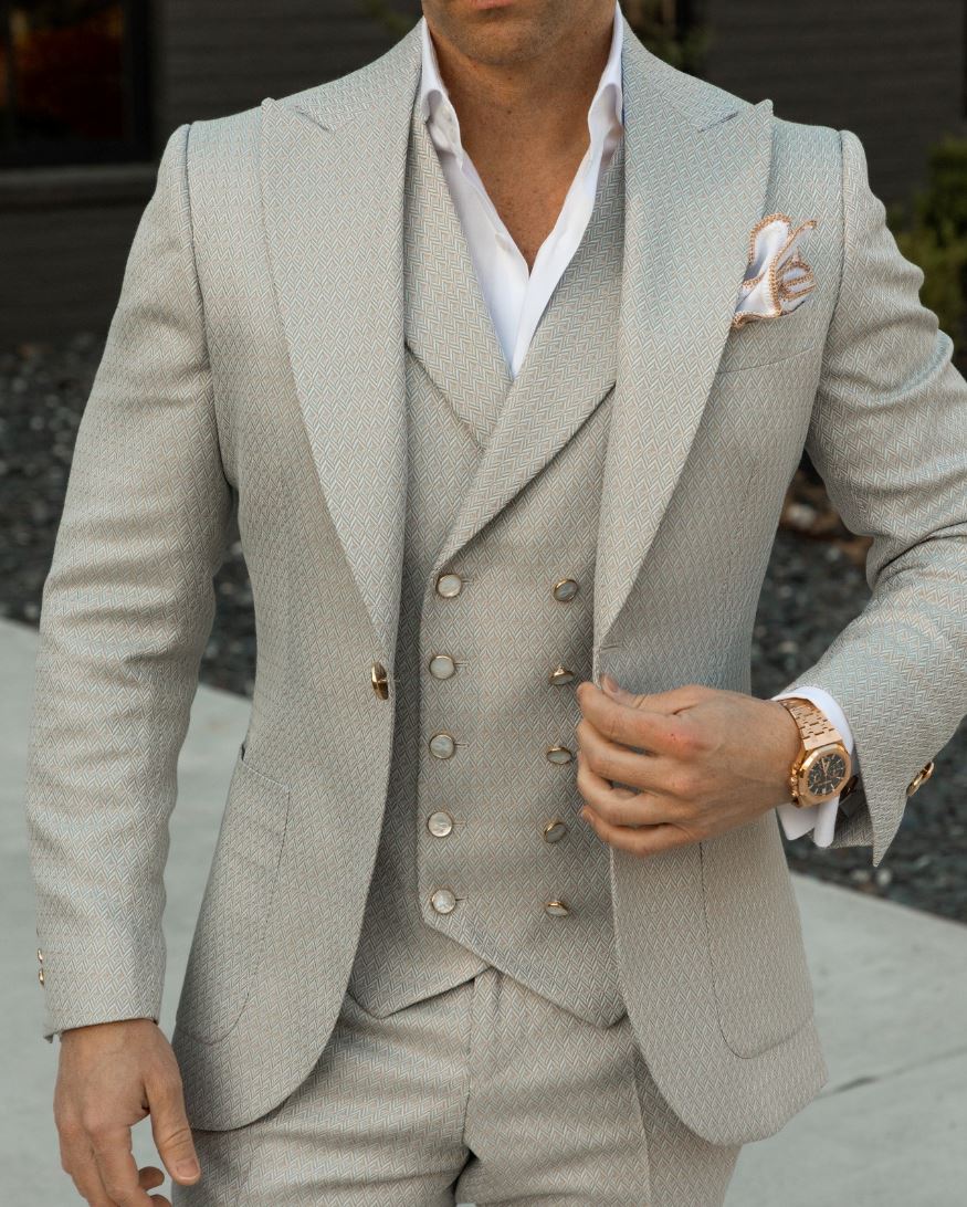 Oyster Herringbone Jacket @ The Vault