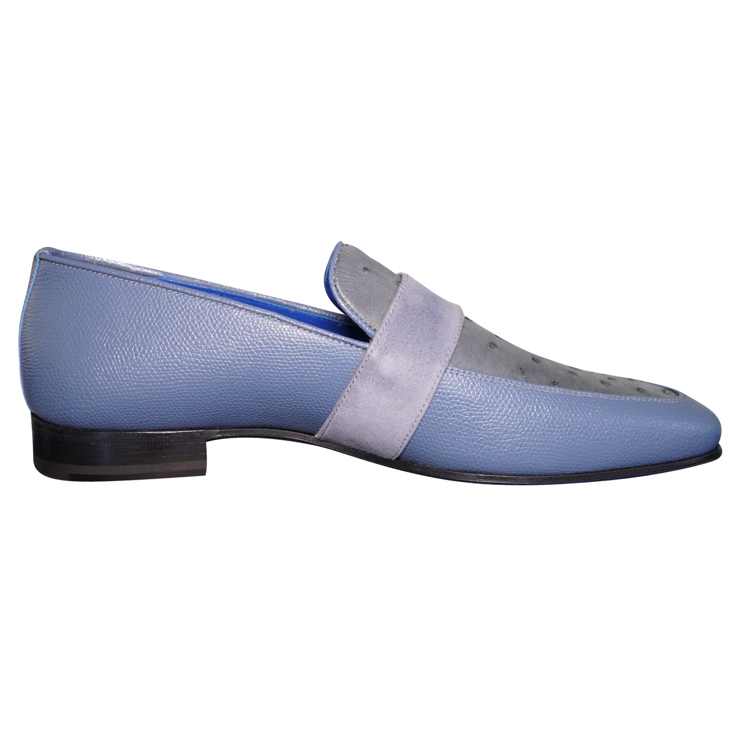 Aegean Ostrich Monk Silver Loafer @ The Vault