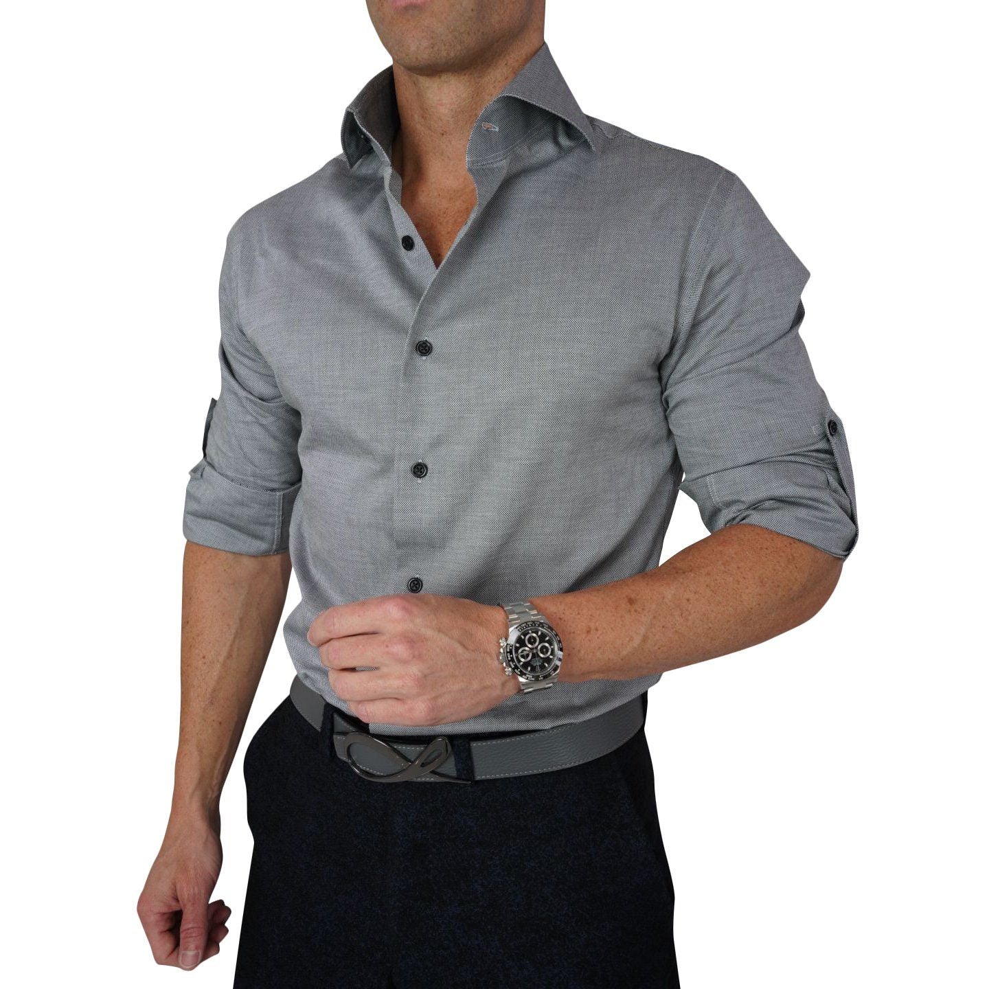 Grey Birdseye Dress Shirt 20.5 / 38/39