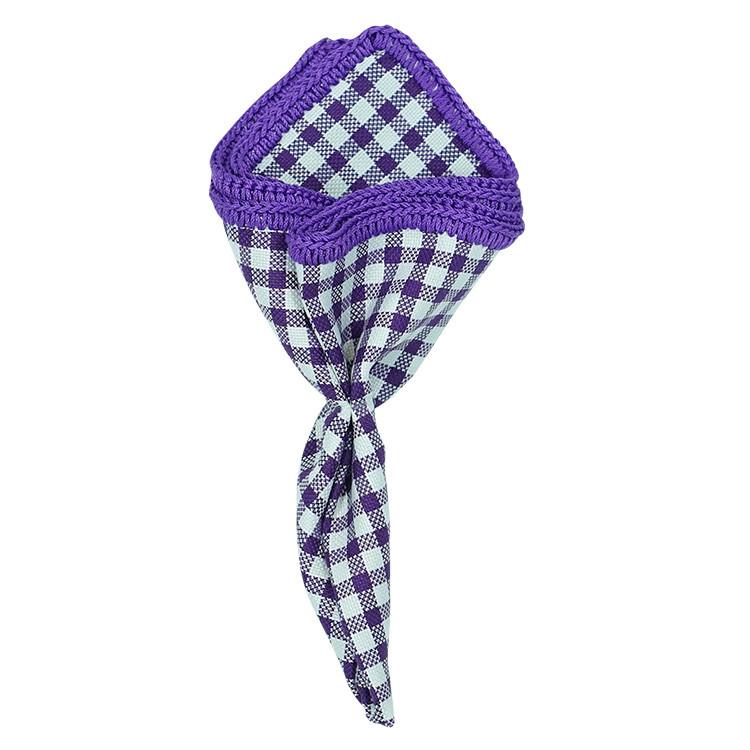 Violet Percalle with Purple Signature Border