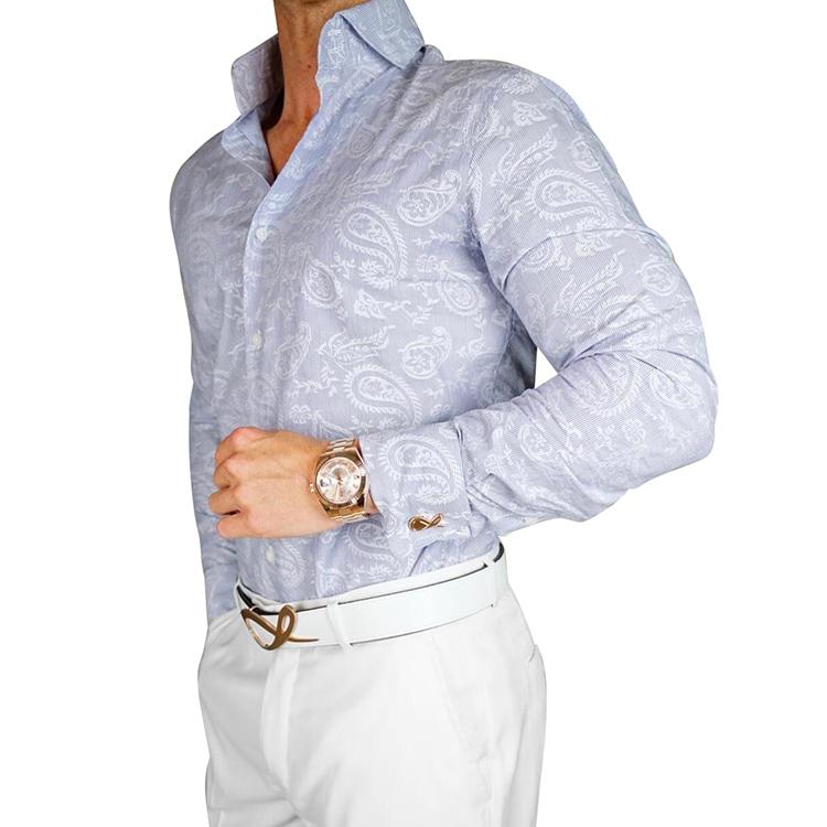 Powder Blu Paisley Dress Shirt @ The Vault