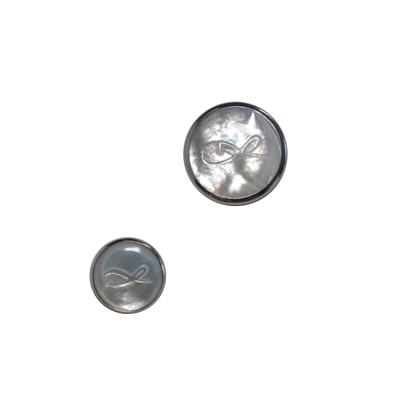 M-9180B Matte Silver Military Coat Button with Crest, 1 Only