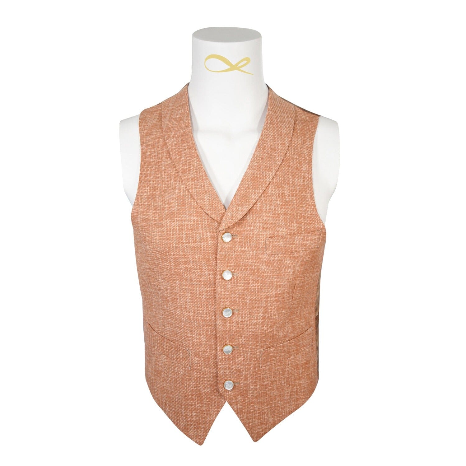 Copper Lino Tweed Ciottoli Waistcoat