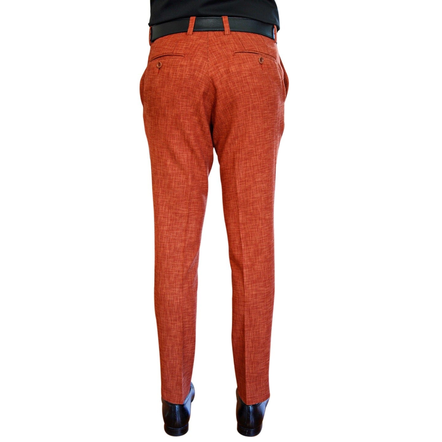Brick Lino Tweed Trousers
