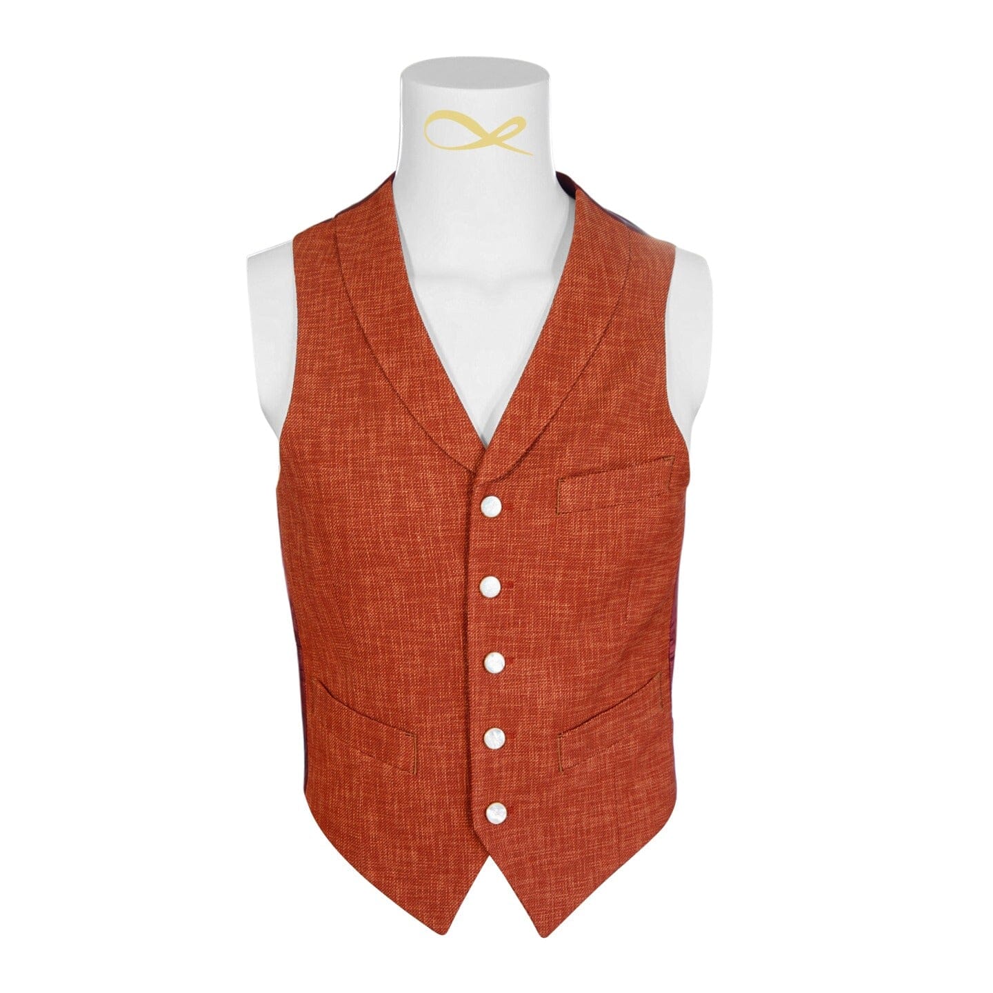 Brick Lino Tweed Ciottoli Waistcoat