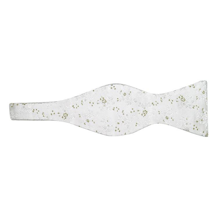 Mini Floreale In White Oro Classic Butterfly Bow Tie - Sebastian Cruz Couture