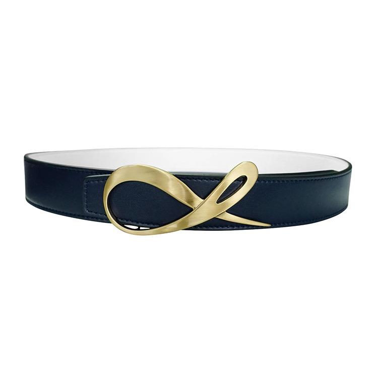 Classica Bianco Blu Mezzanotte Yellow Gold Belt