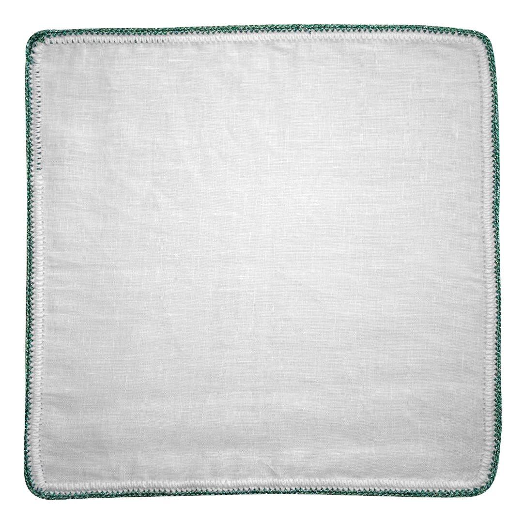 White Nieve with Mint Green Flake Signature Border