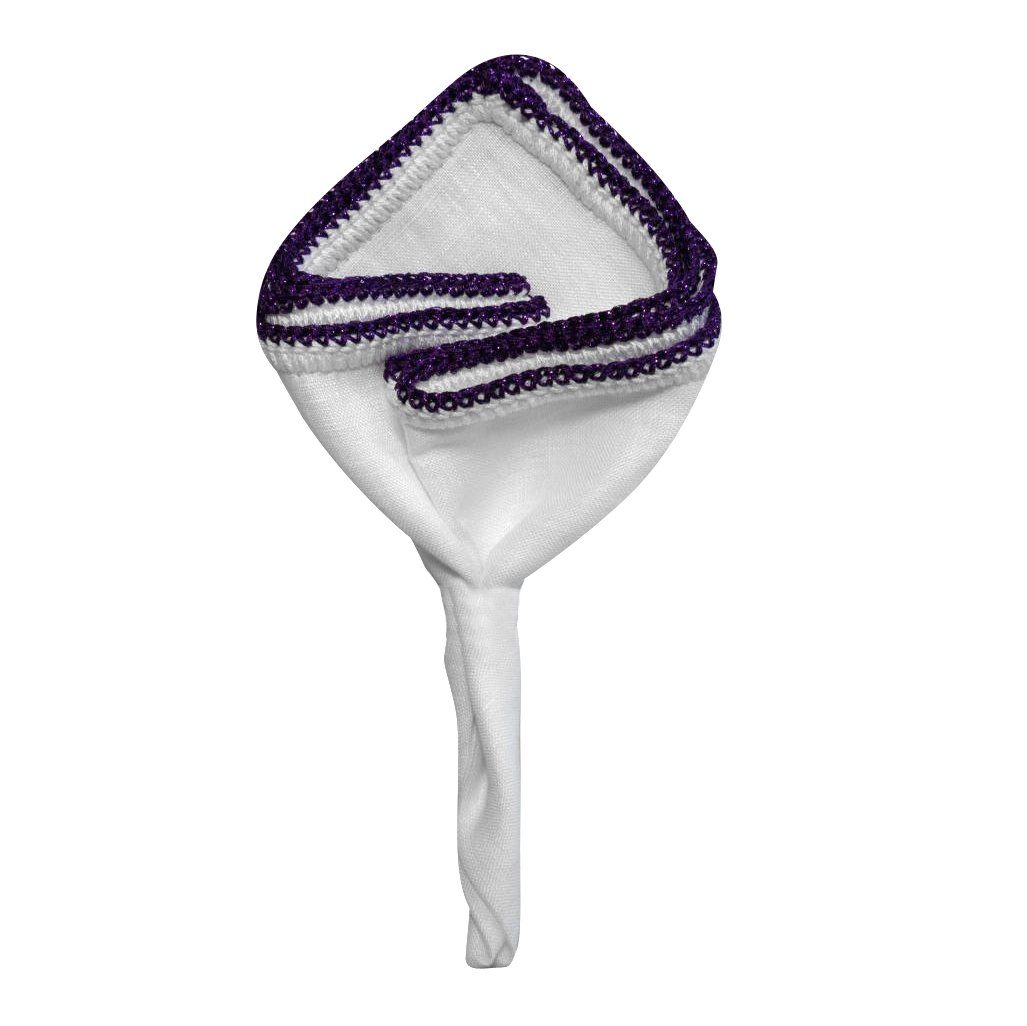 White Nieve with Purple Flake Signature Border