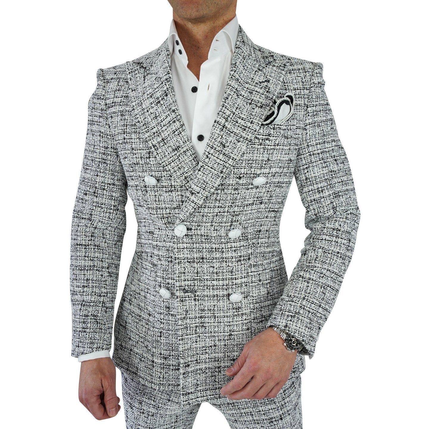 Aspen Inverno Tweed Double Breasted Jacket @ The Vault