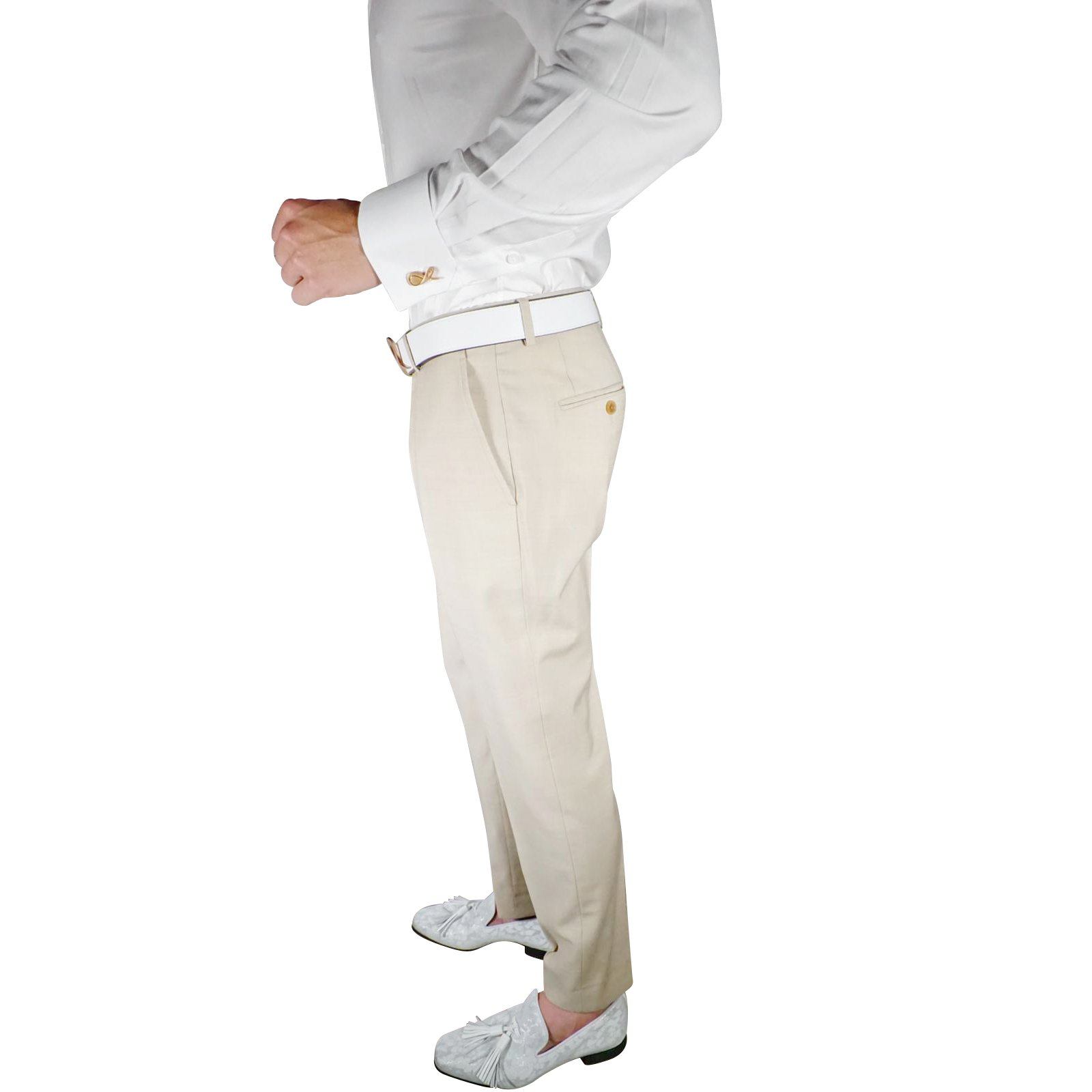 S by Sebastian Khaki Crema Trousers @ The Vault