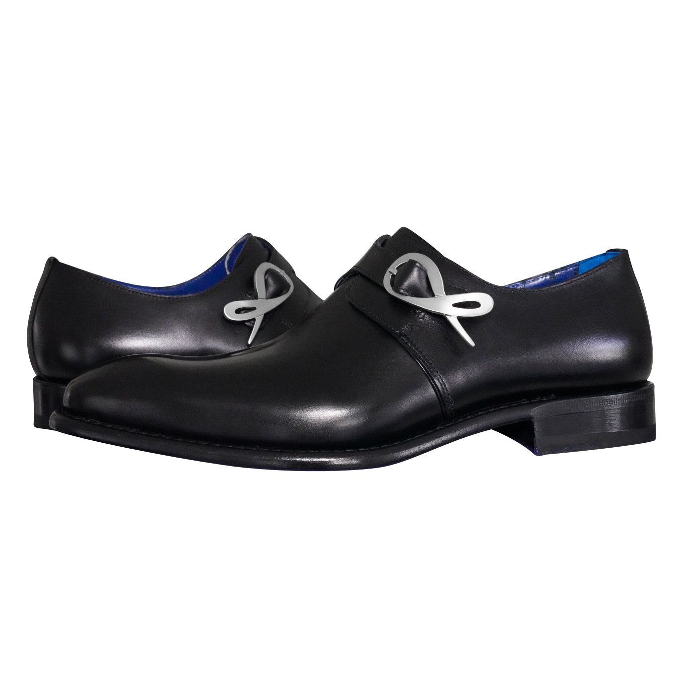 Nero Opal With Silver Hardware Monk Strap