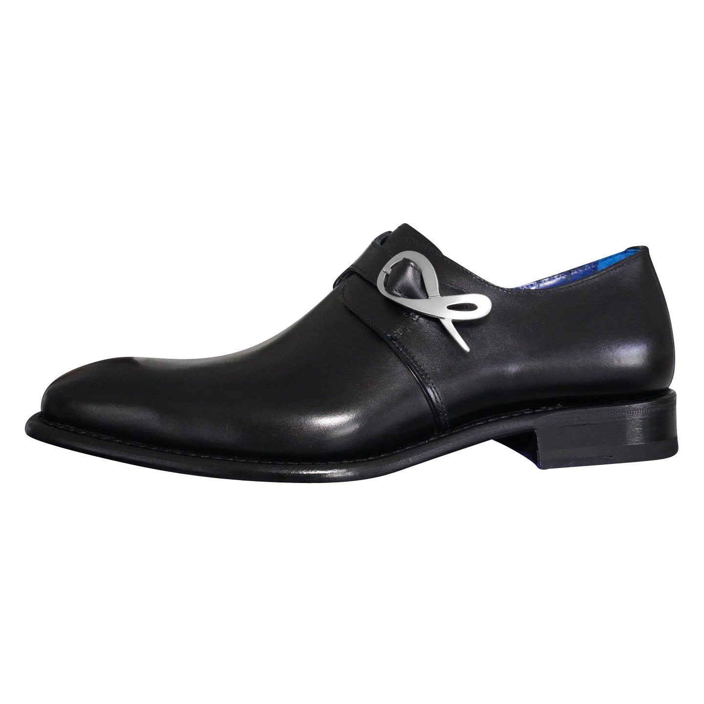 Nero Opal With Silver Hardware Monk Strap