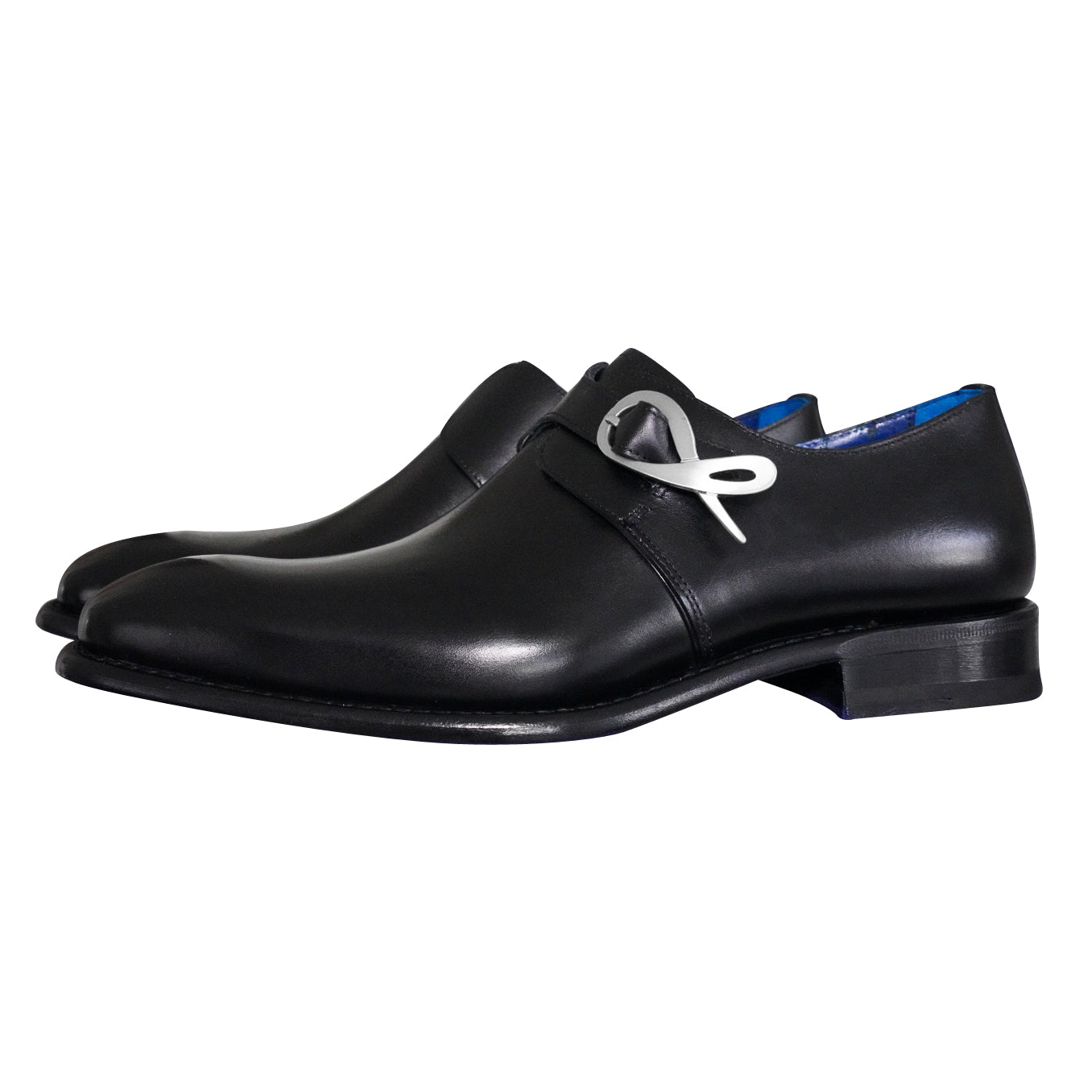 Nero Opal With Silver Hardware Monk Strap