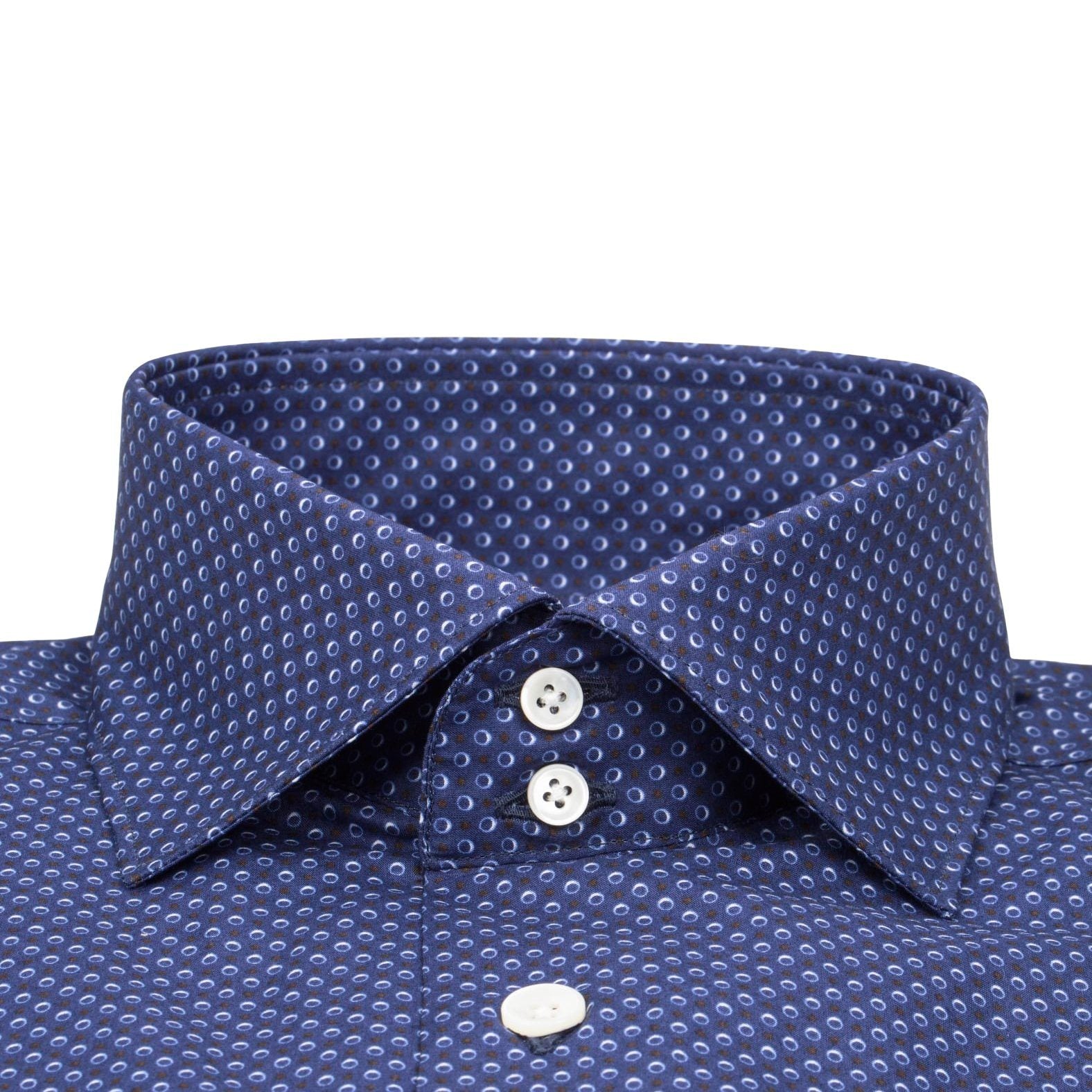Navy Goccia Dress Shirt